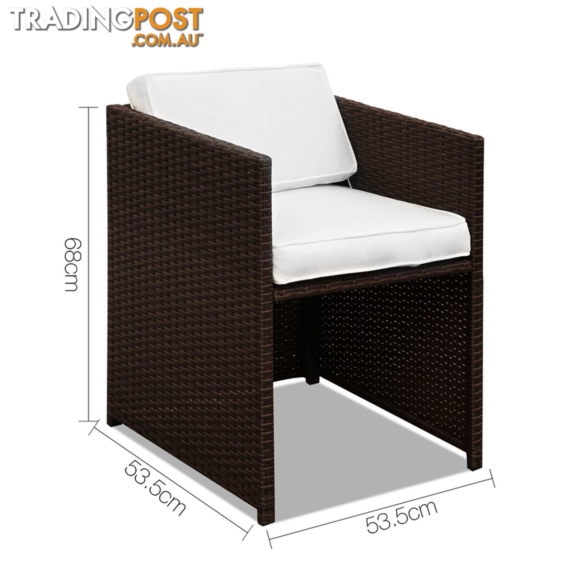 Hawaii Dining 9 Seater Set _ÑÐ Brown & White