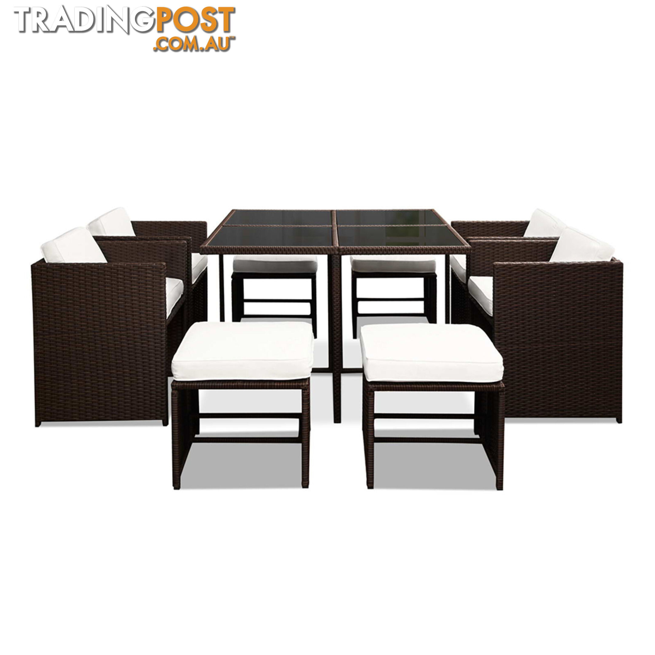 Hawaii Dining 9 Seater Set _ÑÐ Brown & White