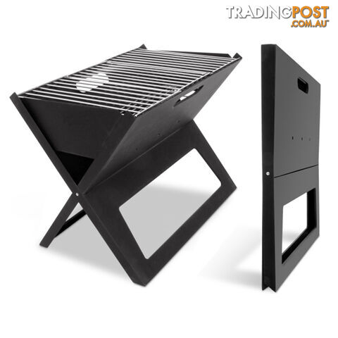 Portable Notebook Grill BBQ Foldable Folding Charcoal Camping Barbecue Picnic