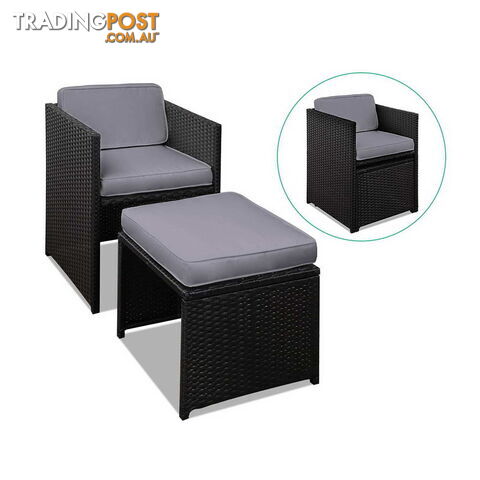 Hawaii Dining 9 Seater Set _ÑÐ Black & Grey