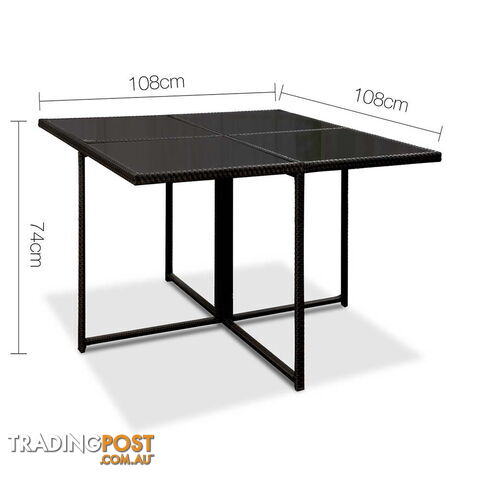 Hawaii Dining 9 Seater Set _ÑÐ Black & Grey