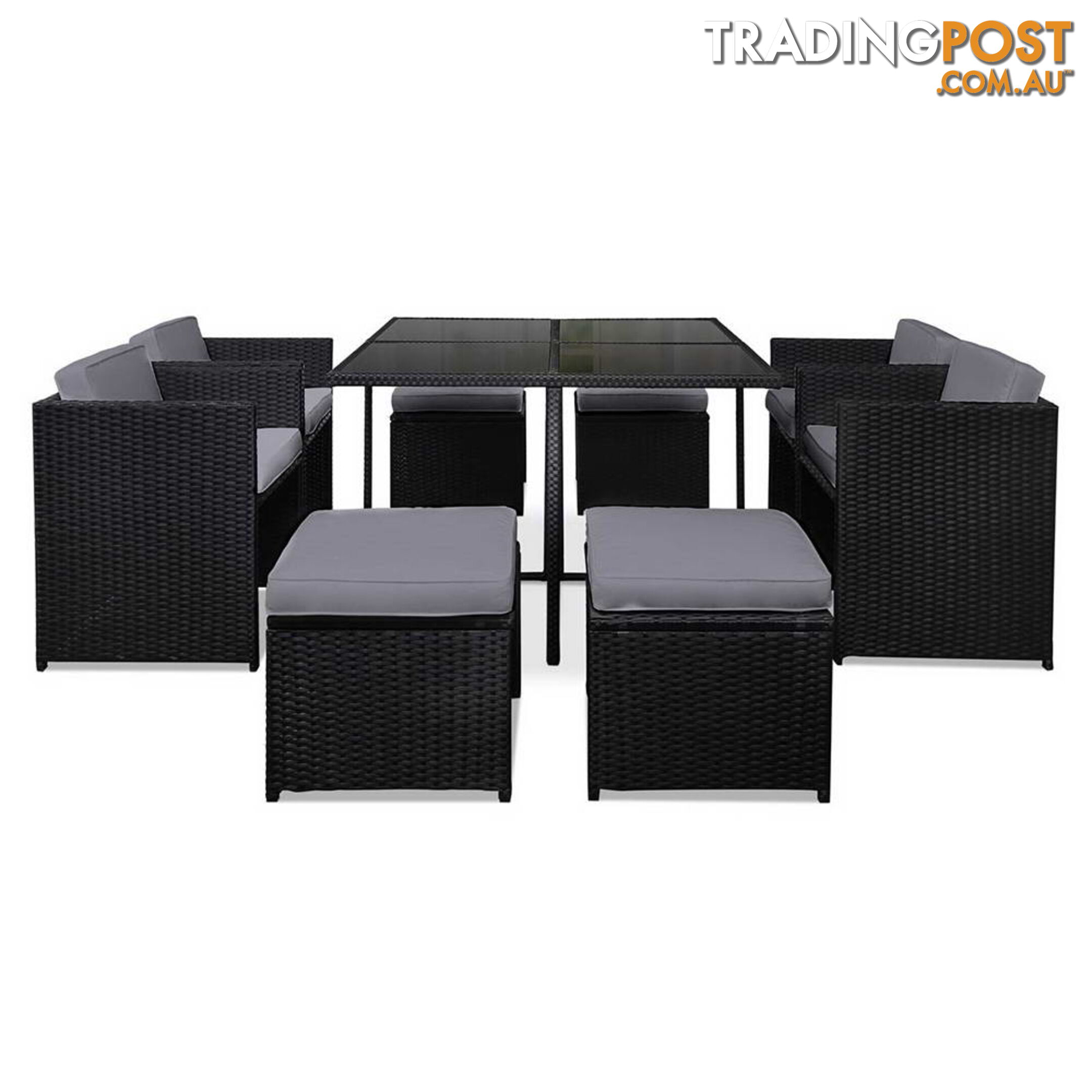 Hawaii Dining 9 Seater Set _ÑÐ Black & Grey