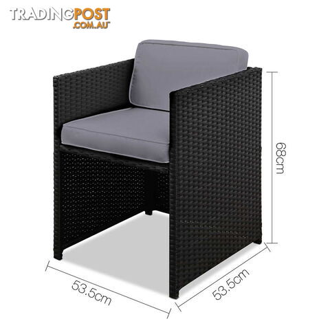 Hawaii Dining 9 Seater Set _ÑÐ Black & Grey