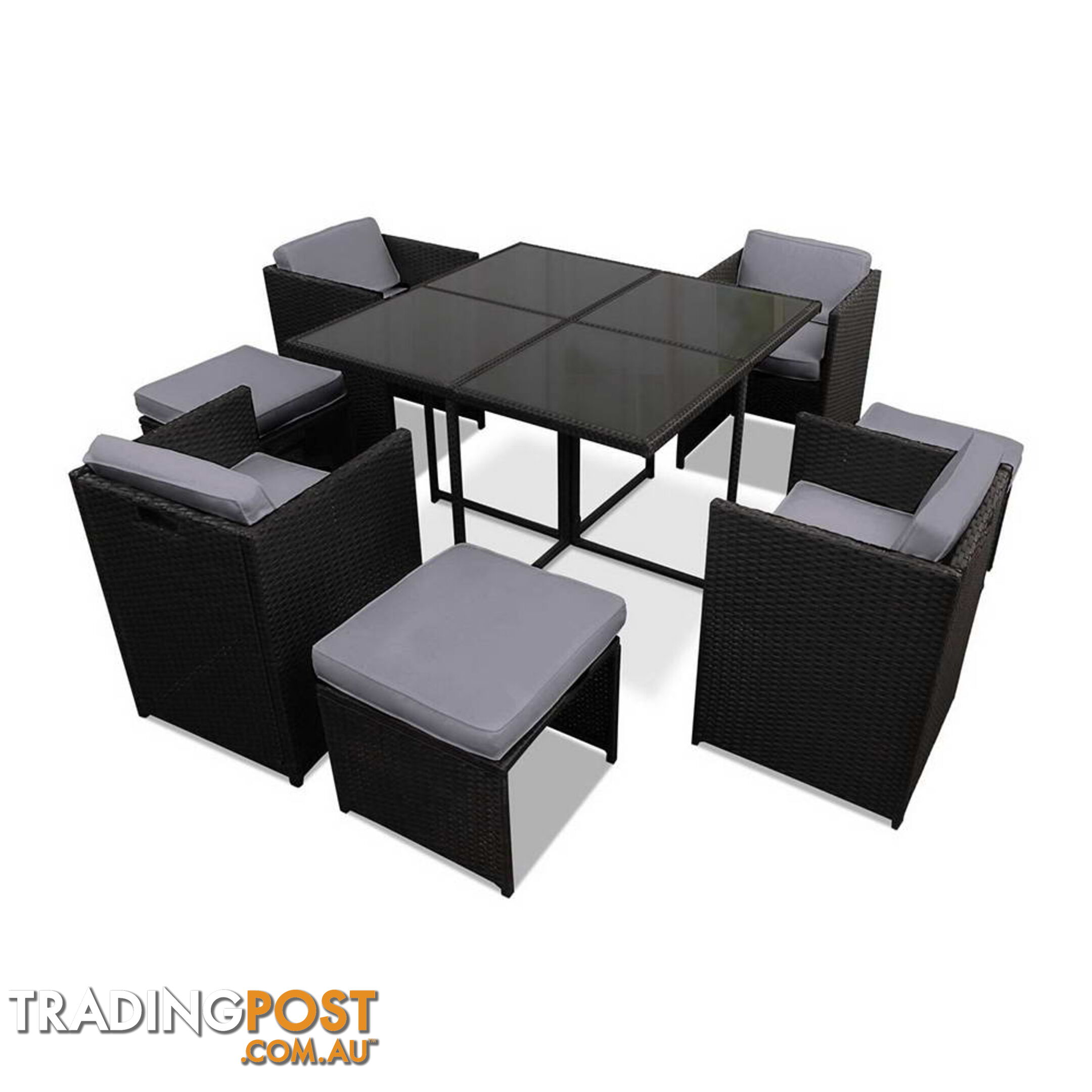 Hawaii Dining 9 Seater Set _ÑÐ Black & Grey