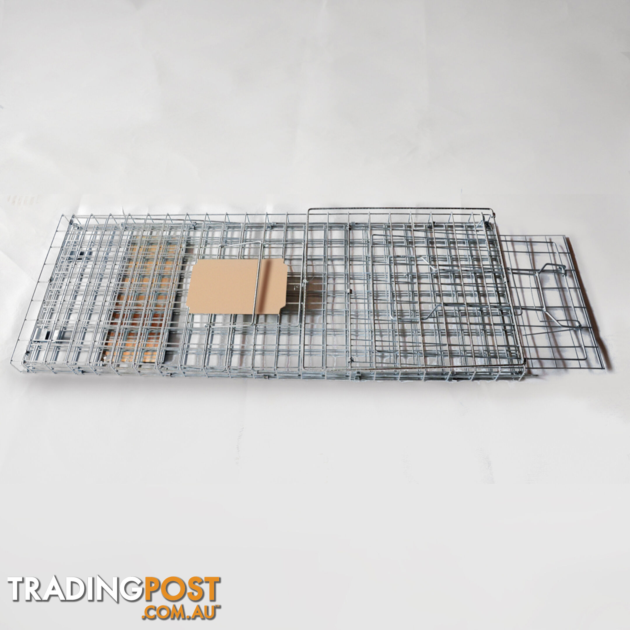 Humane Animal Trap Cage 94 x 34 x 36cm Silver