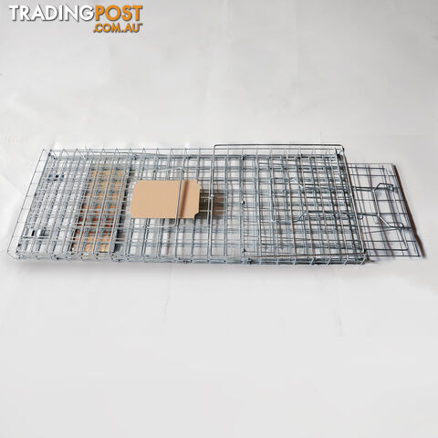 Humane Animal Trap Cage 94 x 34 x 36cm Silver