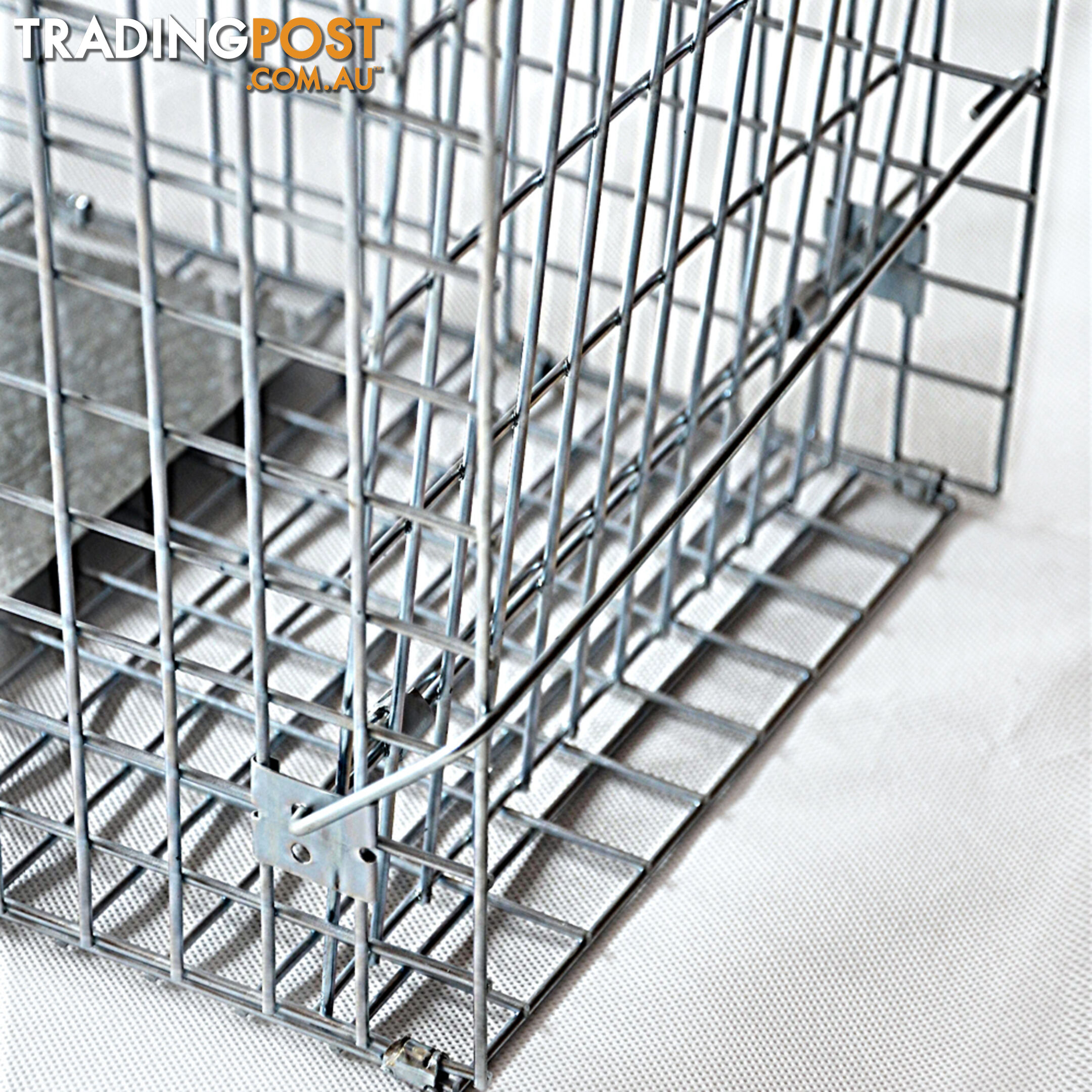 Humane Animal Trap Cage 94 x 34 x 36cm Silver