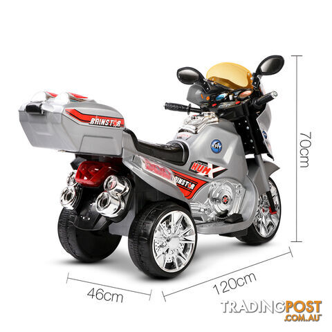 Kids Ride on Motorbike Silver Red - photo 2 of 9