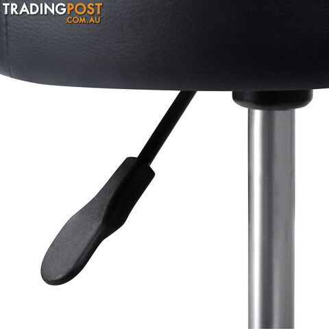 Round PU Swivel Salon Stool Black