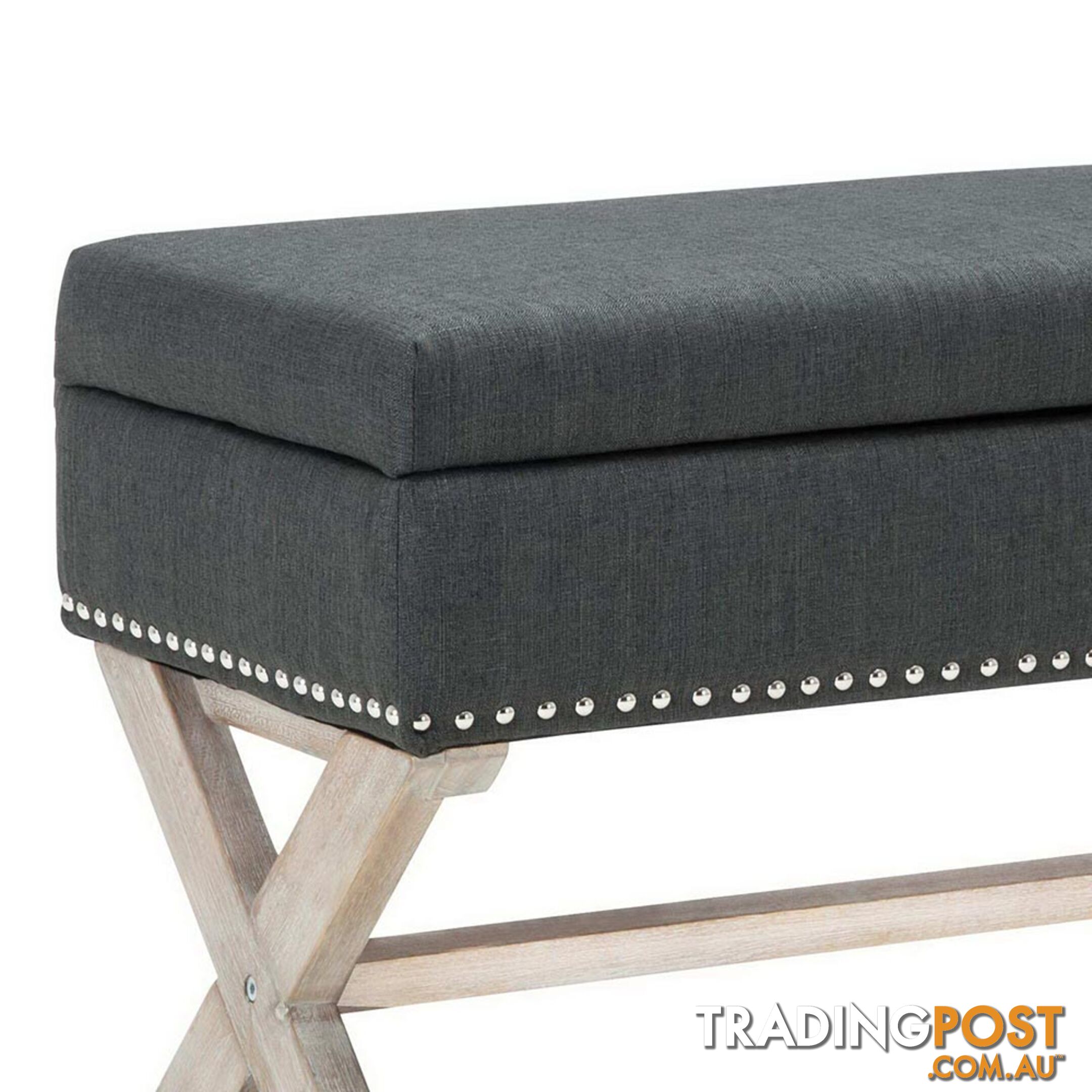 Seat Footstool Bench Stool Storage Ottoman - Grey