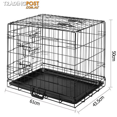 24 Inch Pet Portable Foldable Metal Cage Black - photo 2 of 8
