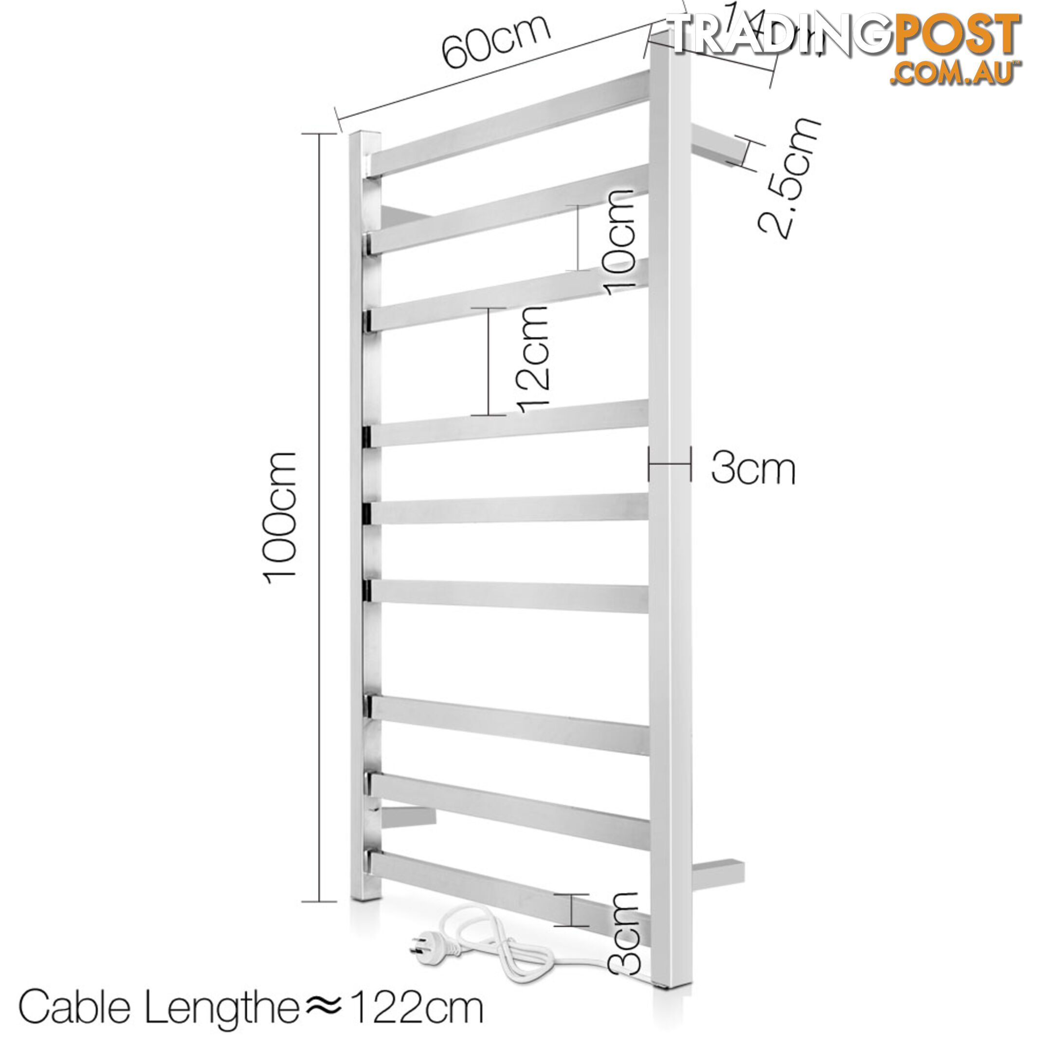 Electric Heated Towel Rail - Large