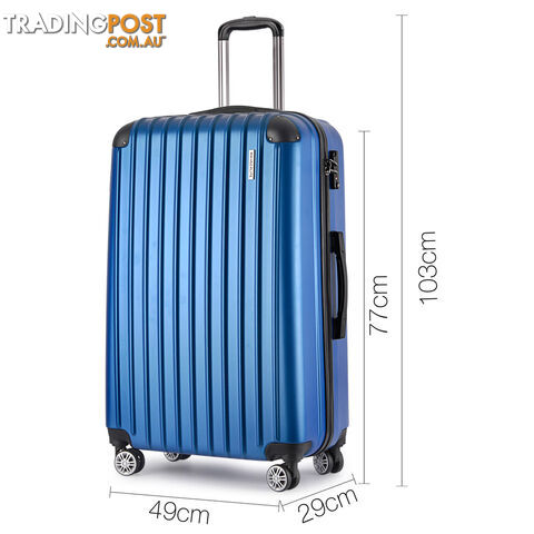 Set of 2 Hard Shell Travel Luggage with TSA Lock - Blue