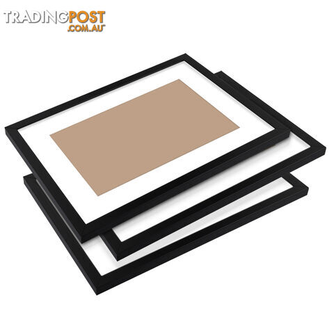 3 pcs Photo Frames Set Wall Black - photo 3 of 7