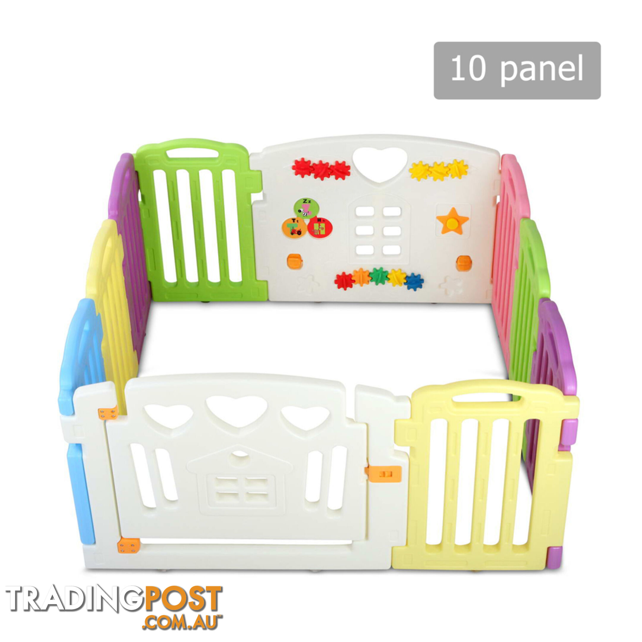 10 Panels Interactive Baby Playpen