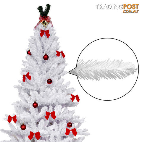 2.1M Christmas Tree With Decorations - White