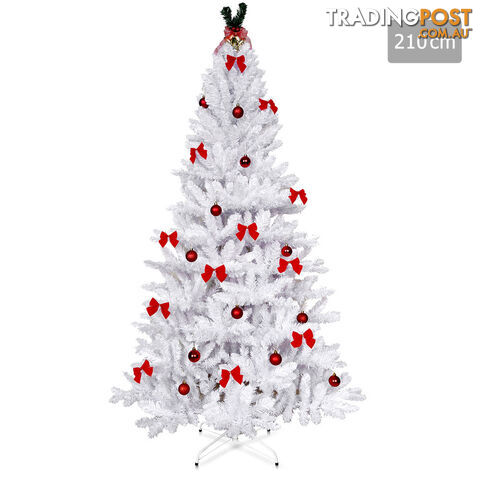 2.1M Christmas Tree With Decorations - White