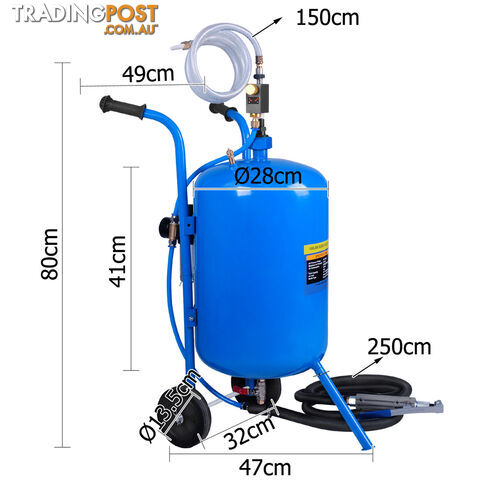 100lb Portable Soda Pressure Abrasive Upgrade Air Sandblaster