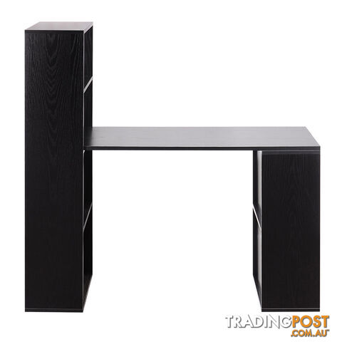6 Storage Shelf Office Computer Desk Black - photo 4 of 7