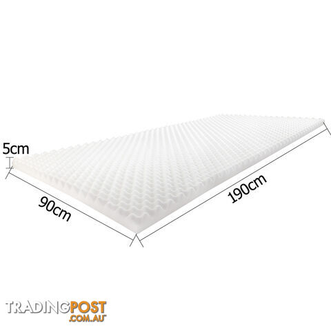 Deluxe Egg Crate Mattress Topper 5 cm Underlay Protector Single - photo 2 of 9