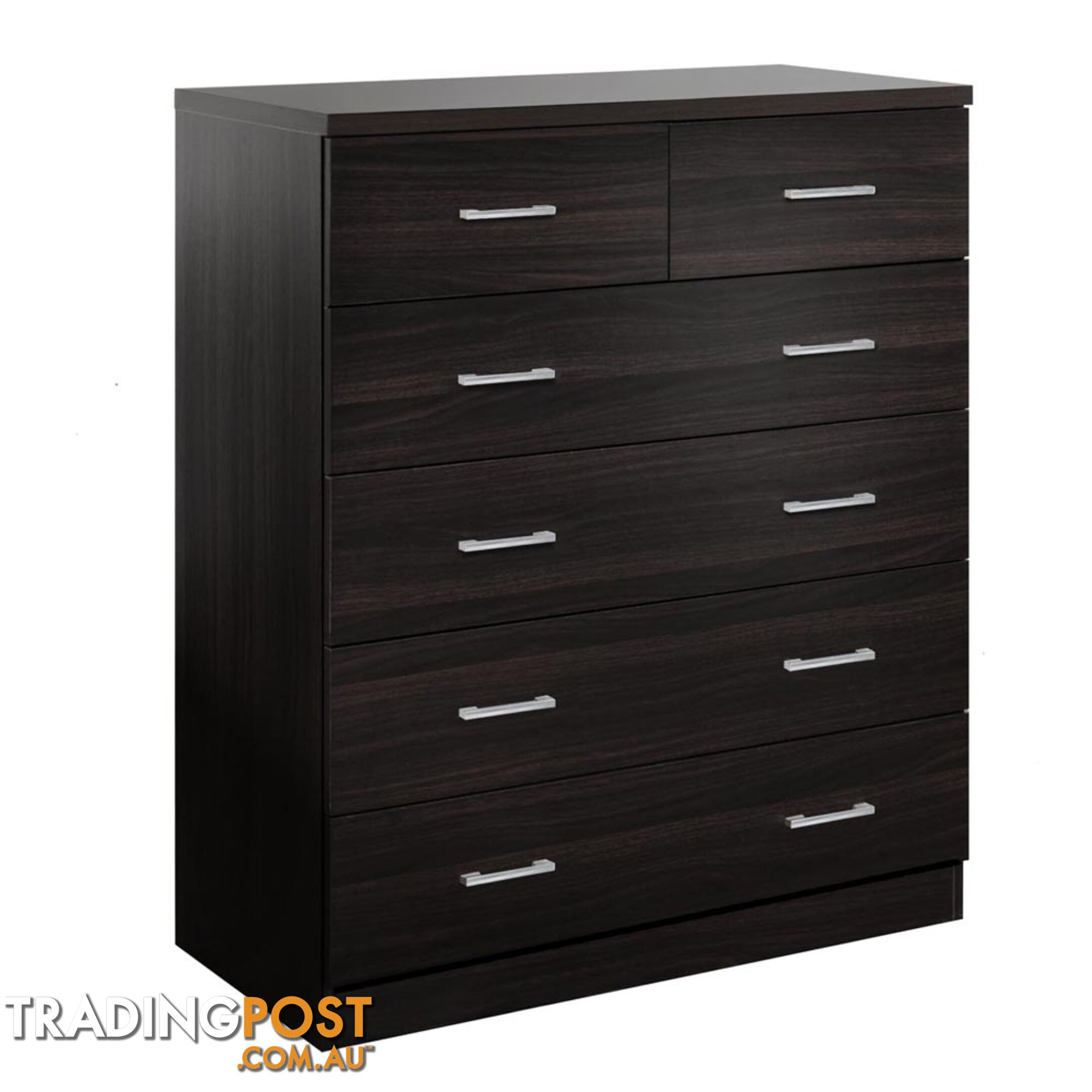 Tallboy 6 Drawers Storage Cabinet Walnut