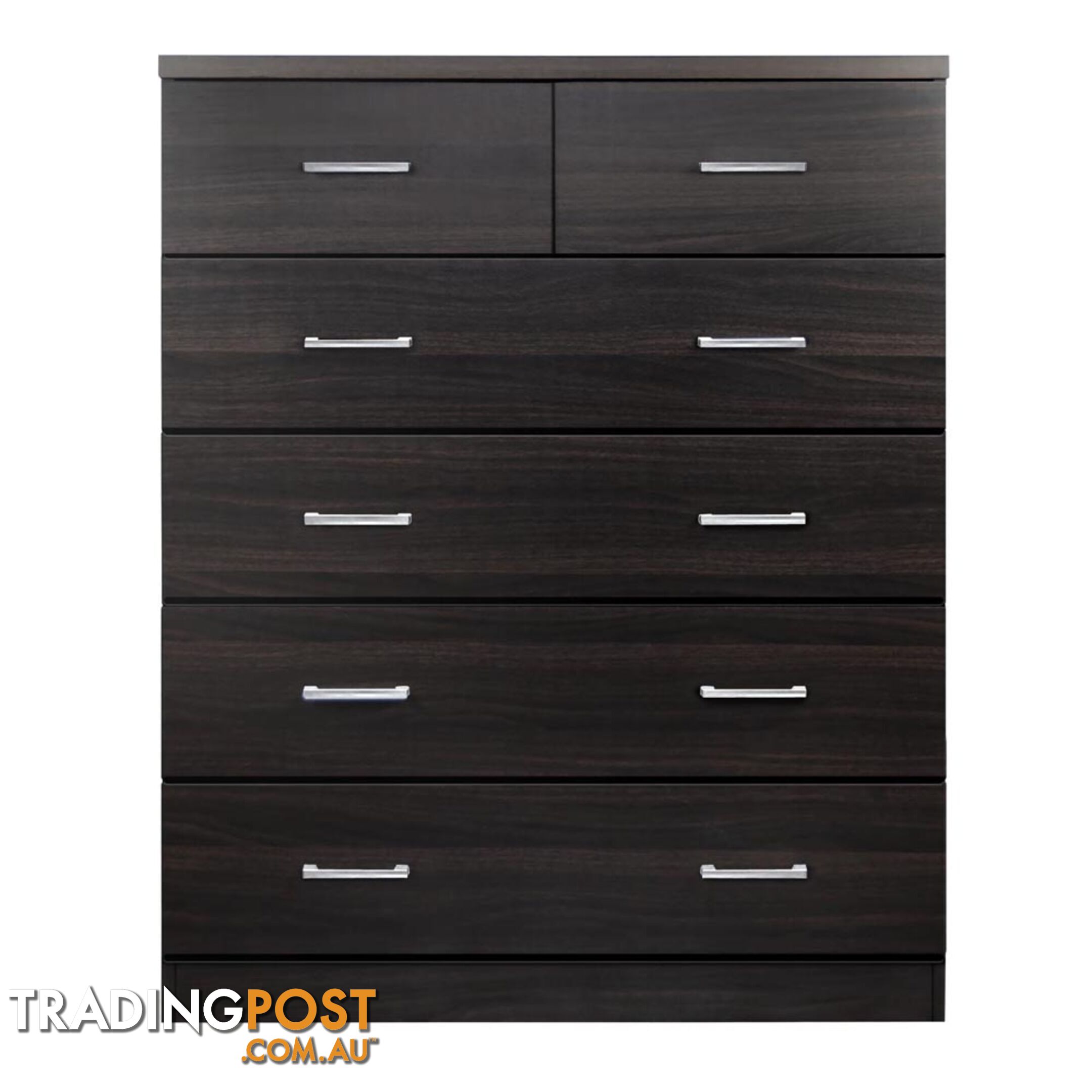 Tallboy 6 Drawers Storage Cabinet Walnut