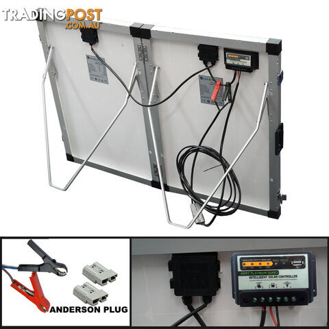 200W 12V Folding Solar Panel Kit Caravan Camping Power Mono Charging Battery - photo 3 of 7