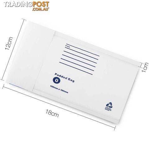 Bubble Padded Mail Envelopes 200pcs 100mm x 180mm - photo 2 of 8