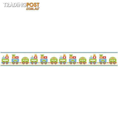 Train Wall Border Stickers - Totally Movable and Reusable