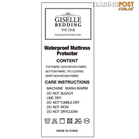 Waterproof Non-Woven Mattress Protector - King Single