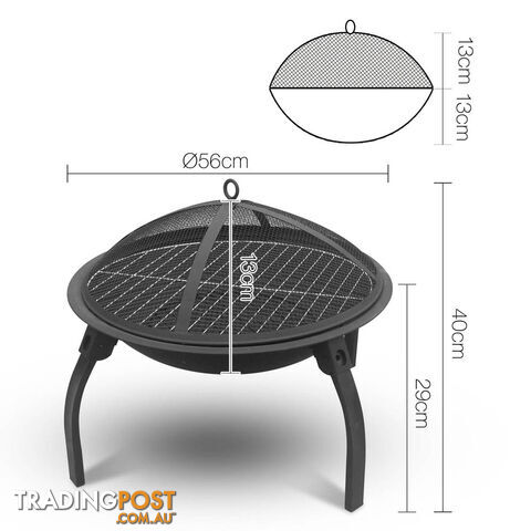Portable Foldable Outdoor Fire Pit Fireplace - photo 2 of 7