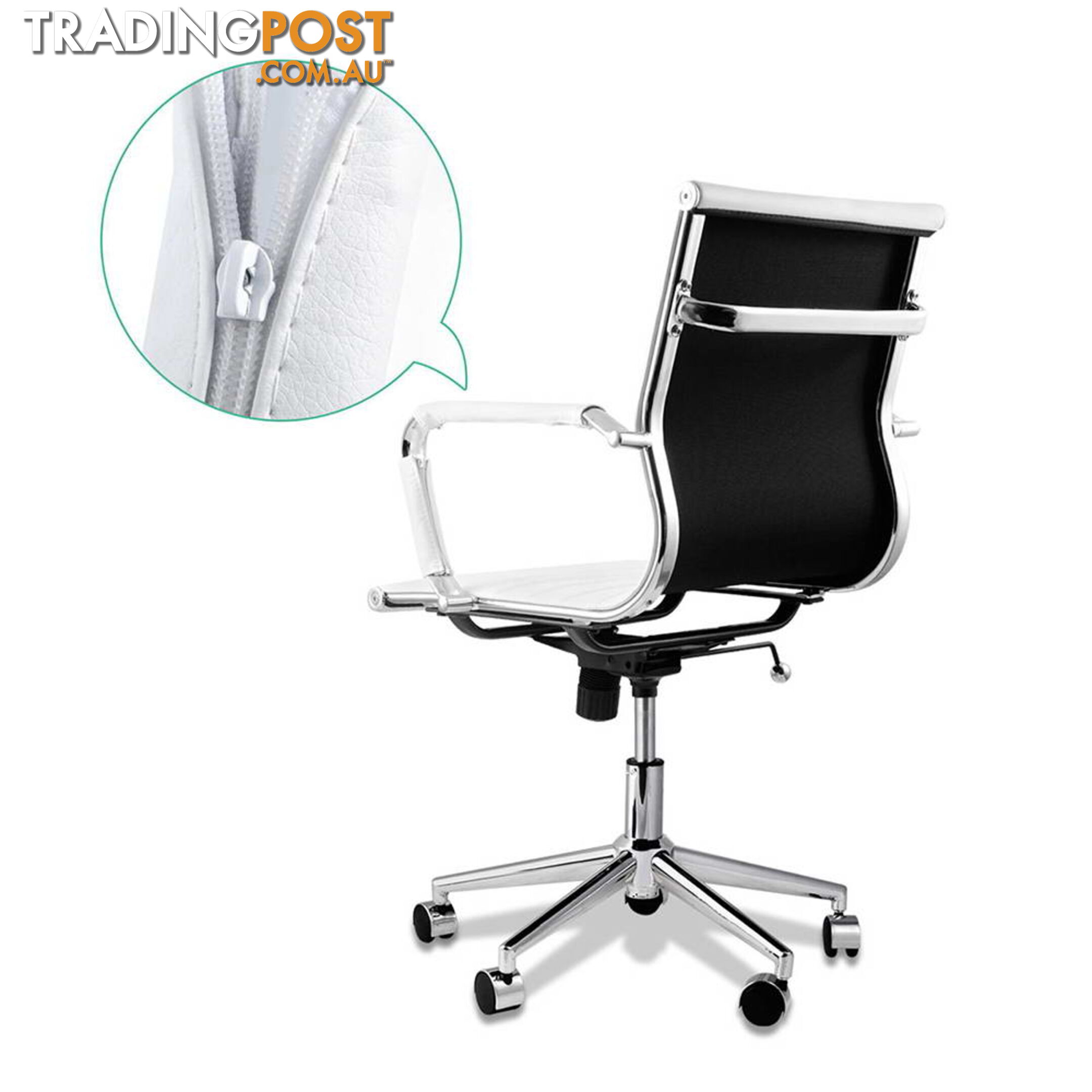 Eames Replica PU Leather Executive Designer Office Chair White