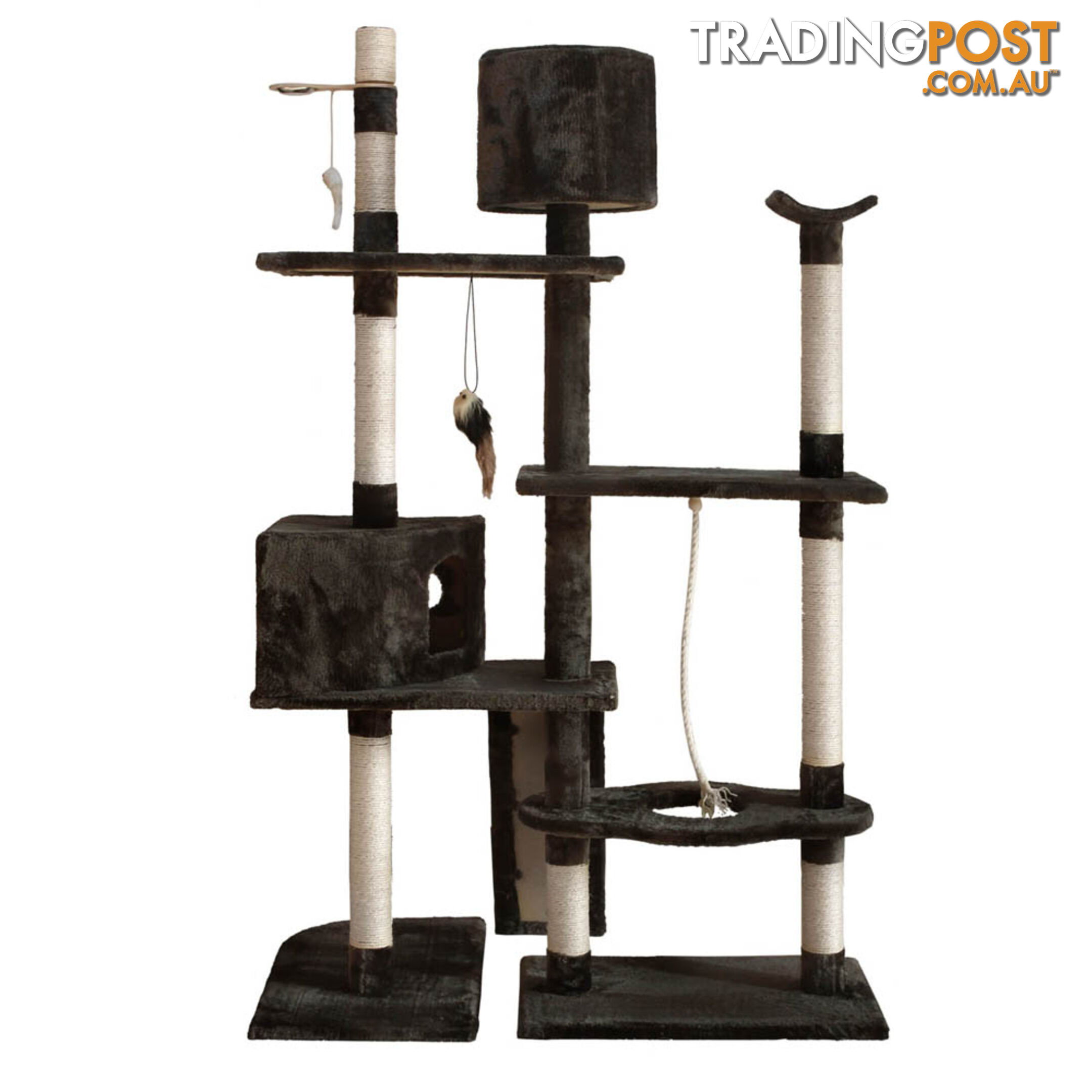 Cat Scratching Poles Post Furniture Tree 170cm Grey