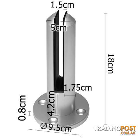 Frameless Glass Spigots Fencing Mount Round