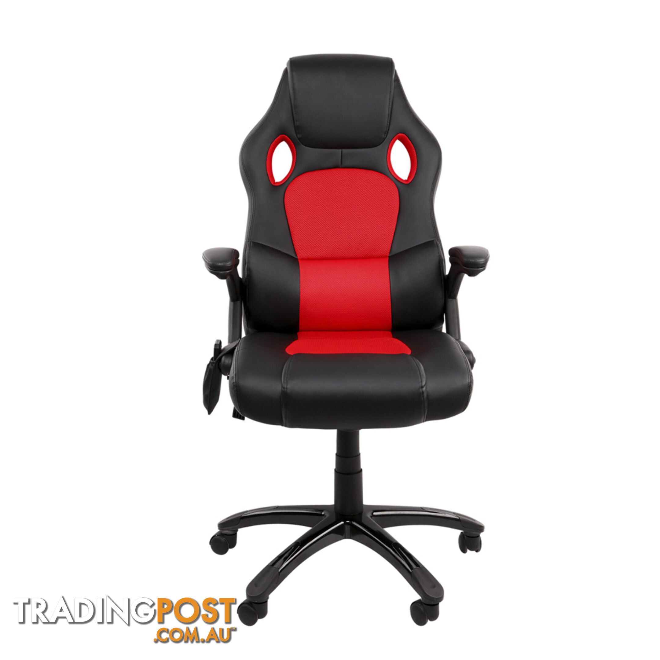 8 Point Massage Racing PU Leather Office Computer Chair Black/Red