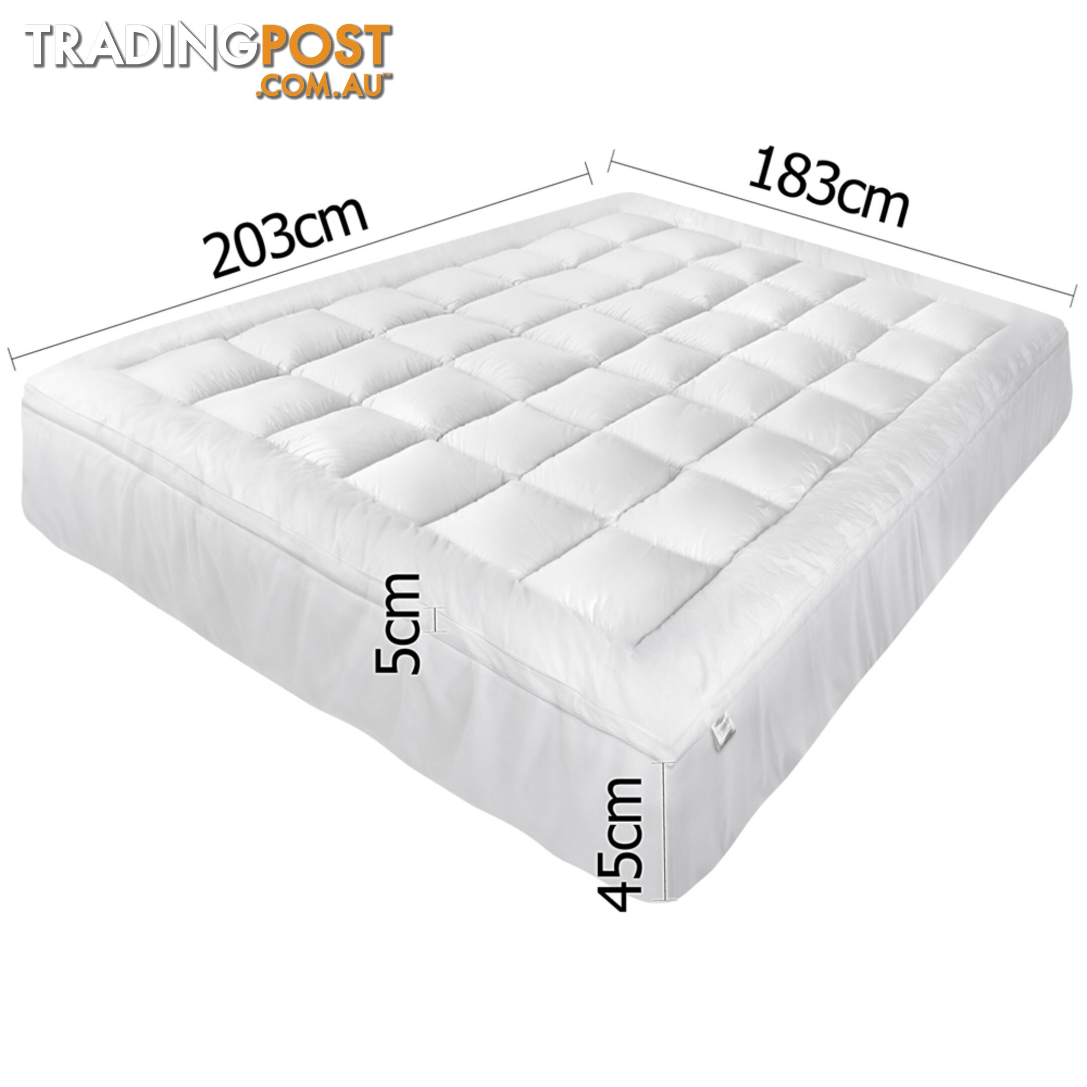 Pillowtop Mattress Topper Memory Resistant Protector Pad Cover King