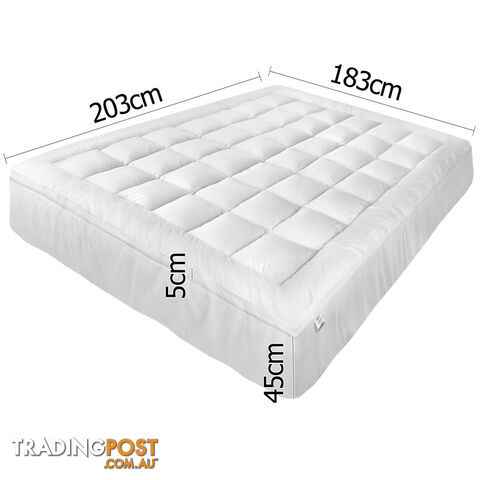 Pillowtop Mattress Topper Memory Resistant Protector Pad Cover King