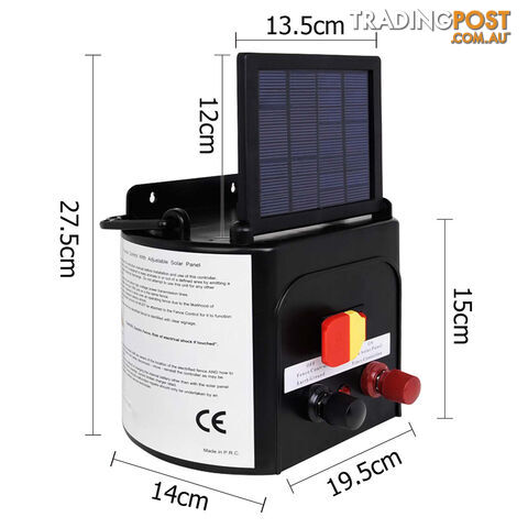 Solar Power Electric Fence Energiser Energizer Charger 8Km / 0.3J - photo 2 of 8