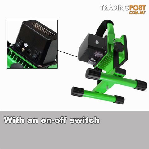 10W PORTABLE LED WORK LIGHT RECHARGEABLE FLOOD LIGHT LAMP CAMPING GREEN - photo 3 of 6