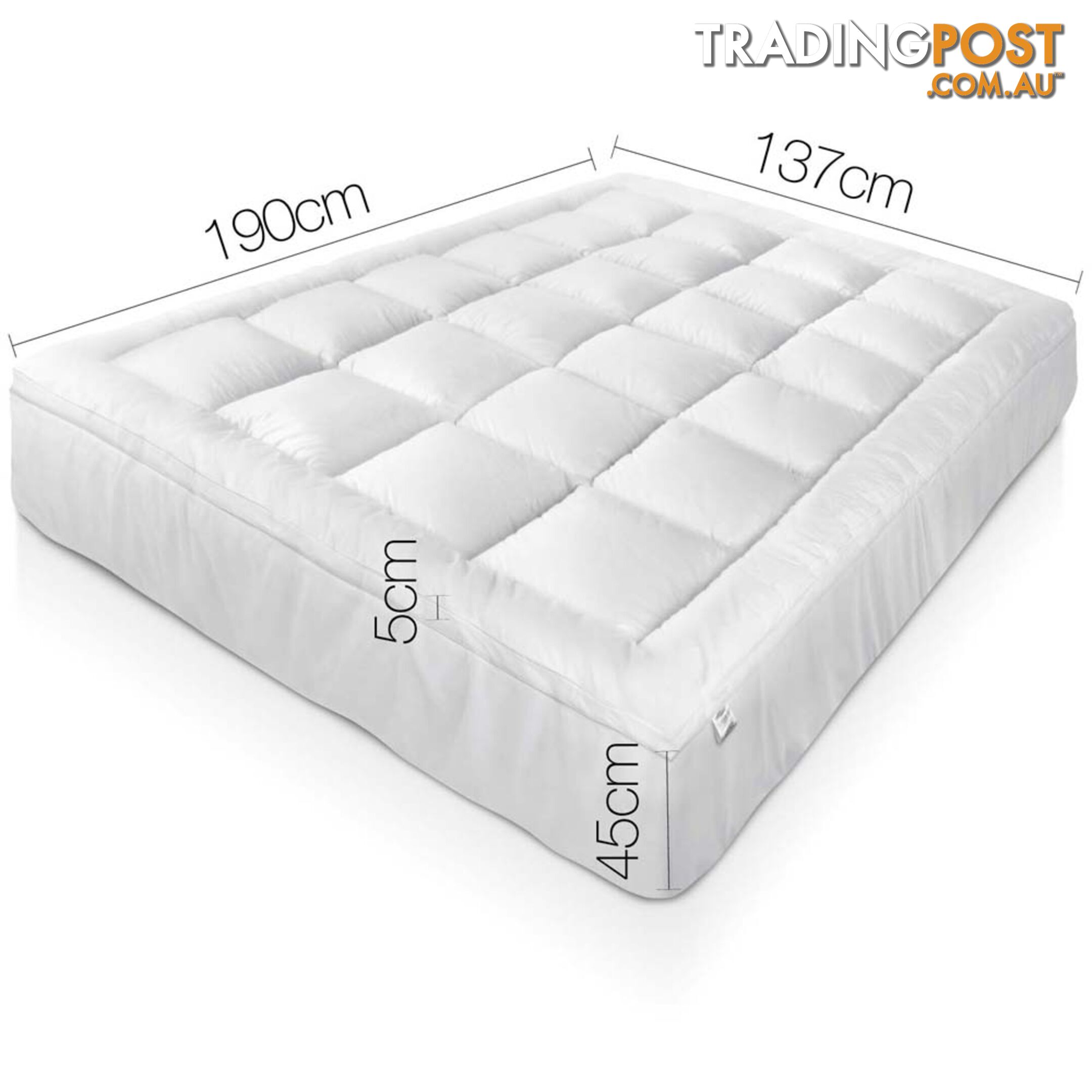 Bamboo Pillowtop Mattress Topper 5cm - Double