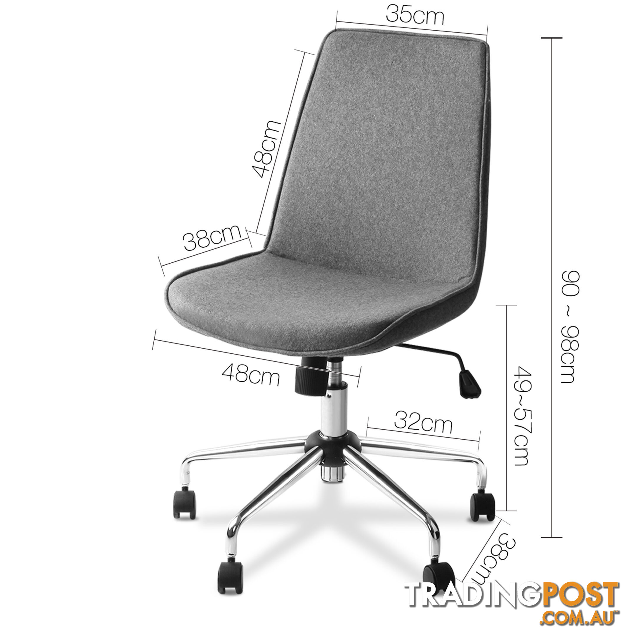 Modern Office Desk Fabric Chair _ÑÐ Grey