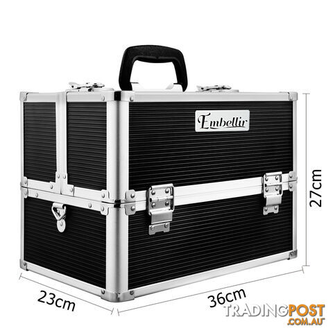 Portable Cosmetic Beauty Make Up Carry Case Box Black - photo 2 of 8