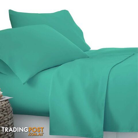 3 Piece Microfibre Sheet Set Single _ÑÐ Aqua