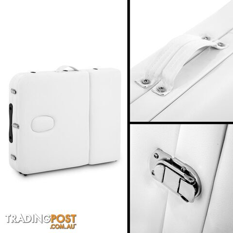 Portable Wooden 3 Fold Massage Table Chair Bed White 70 cm - photo 4 of 8