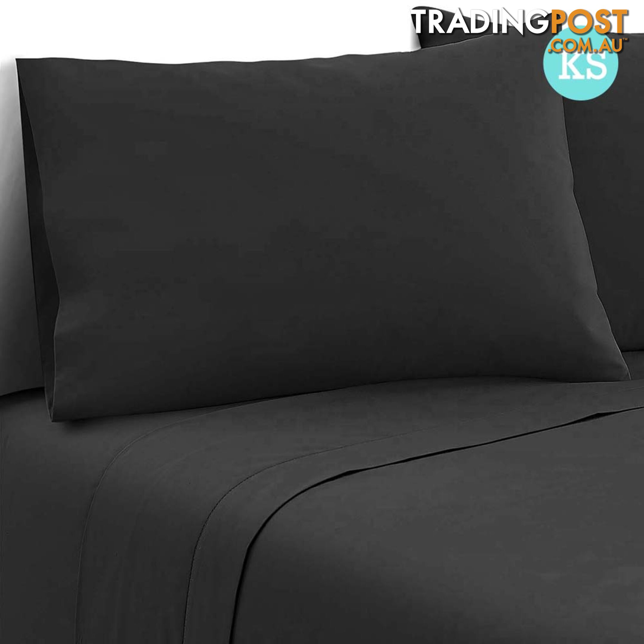 3 Piece Microfibre Sheet Set King Single _ÑÐ Black