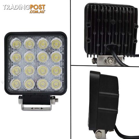 2x 80W LED Work Light Flood Lamp Offroad Tractor Truck 4WD SUV Philips Lumileds - photo 2 of 4