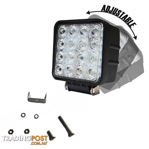 2x 80W LED Work Light Flood Lamp Offroad Tractor Truck 4WD SUV Philips Lumileds - photo 3 of 4