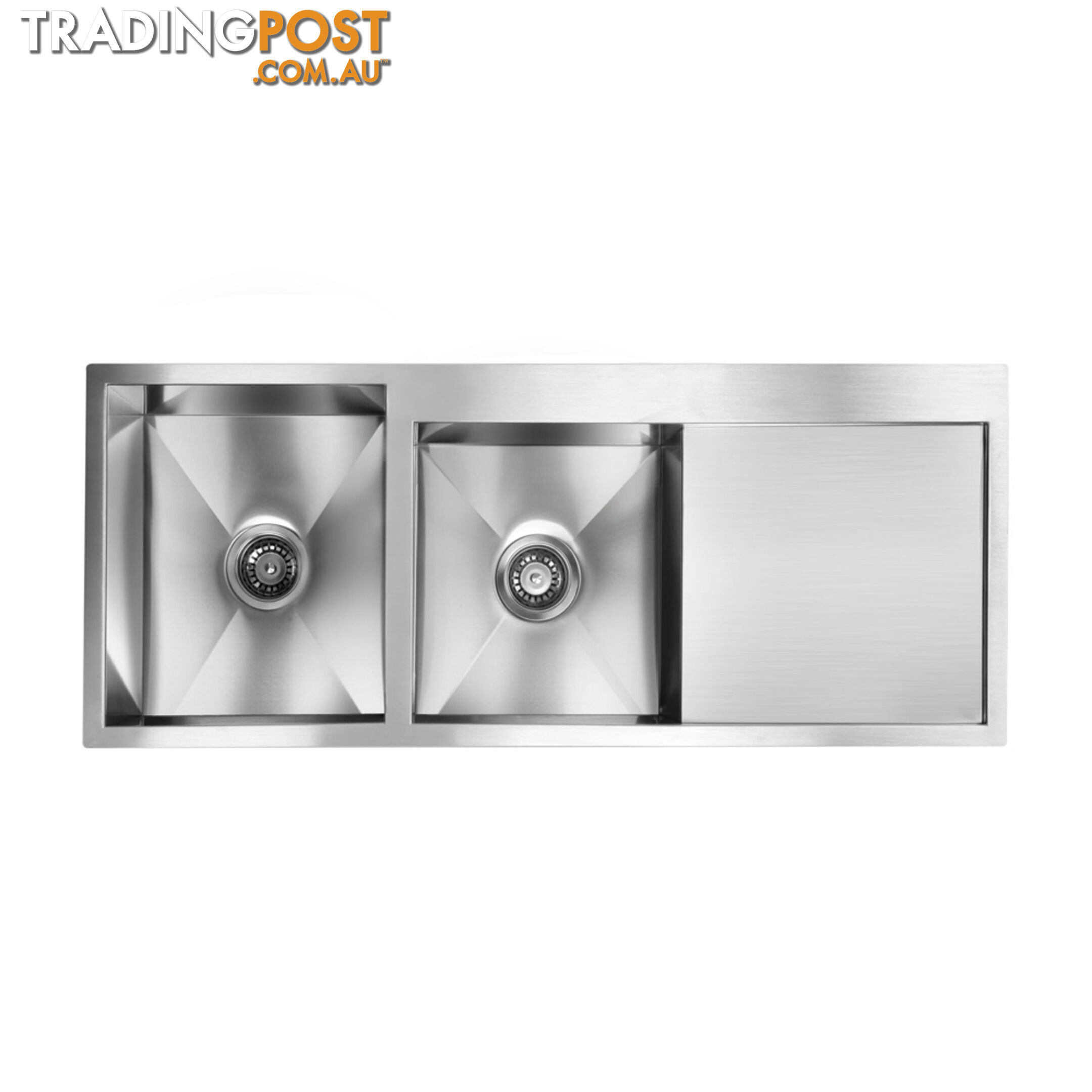 Stainless Steel Kitchen/Laundry Sink w/ Strainer Waste 1135 x 450mm