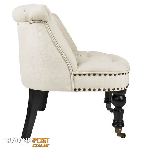 Lorraine Chair French Provincial Linen Fabric Sofa White