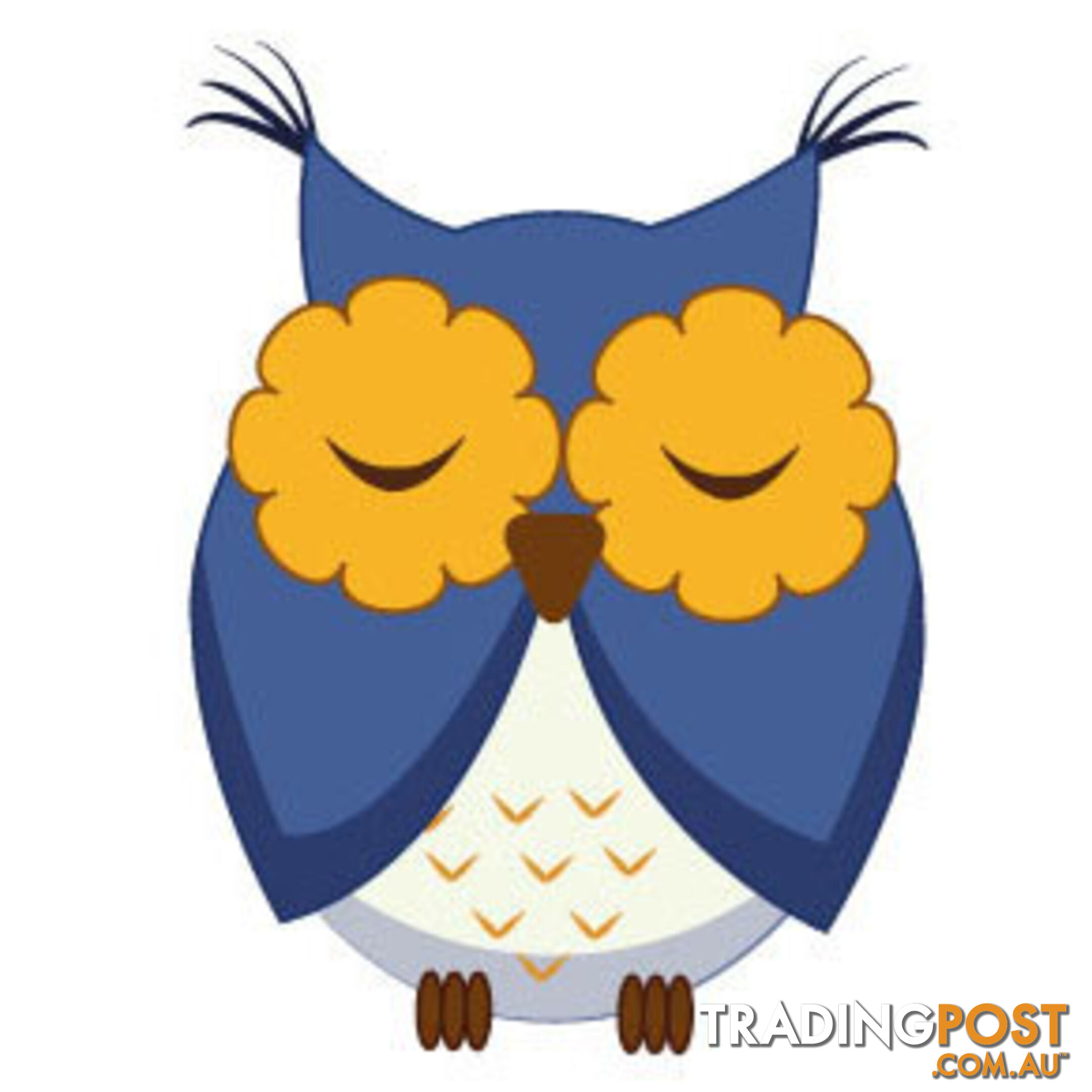 10 X Cute blue owl Wall Sticker - Totally Movable